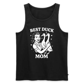 Funny Duck Duck - Best Duck Mom - Duck Mom - Men's Premium Organic Tank Top - black - Front - Michal (187cm)