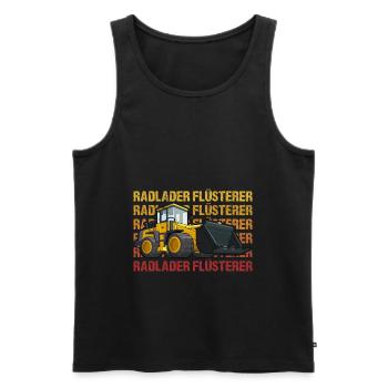 Radlader Flüsterer Retro Radladerfahrer - Männer Premium Bio Tank Top - Schwarz - Vorne - AI Model Male 178 light (178cm)
