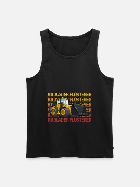 Radlader Flüsterer Retro Radladerfahrer - Männer Premium Bio Tank Top - Schwarz