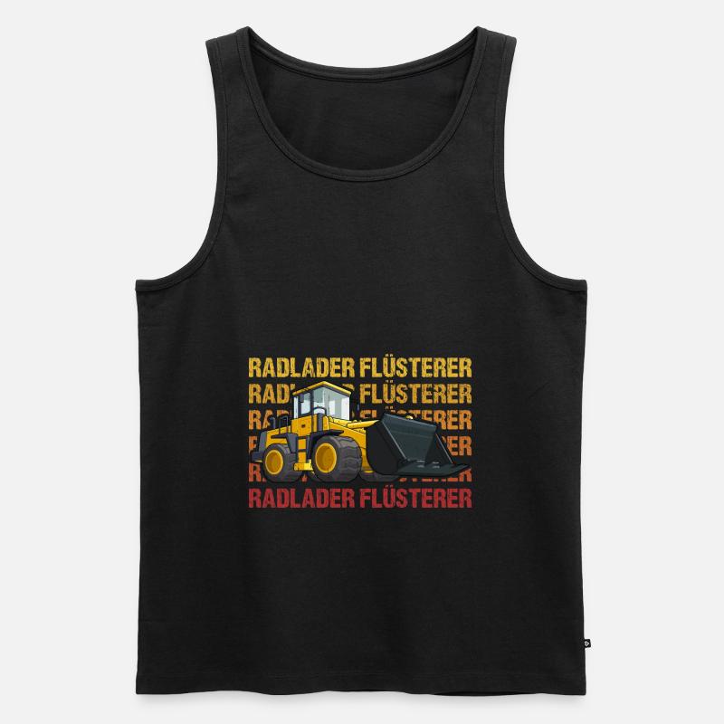 Radlader Flüsterer Retro Radladerfahrer - Männer Premium Bio Tank Top - Schwarz
