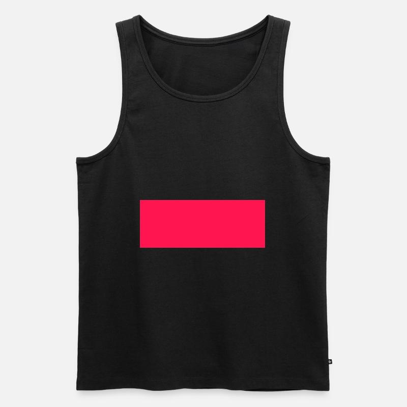 Roter Balken - Männer Premium Bio Tank Top - Schwarz