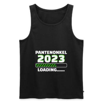 Patenonkel 2023 Loading Taufpate - Männer Premium Bio Tank Top - Schwarz - Vorne - Michal (187cm)