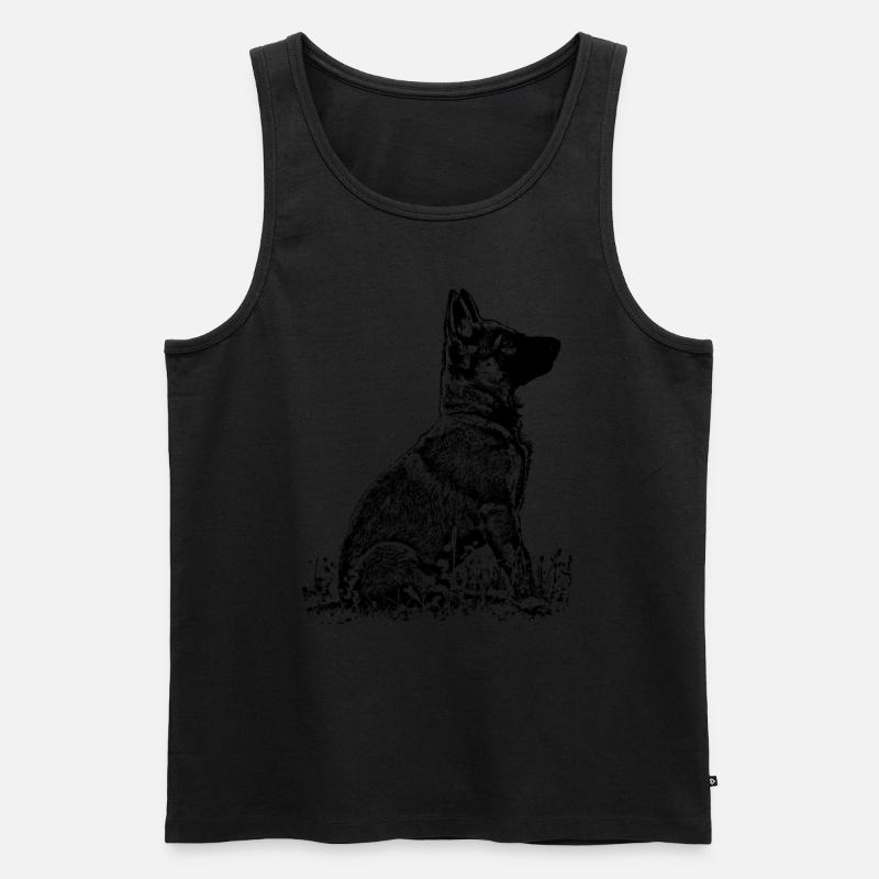 Schaeferhund Welpe - Männer Premium Bio Tank Top - Schwarz