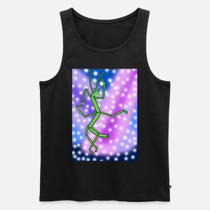 Disco Stick Bug - Männer Premium Bio Tank Top - Schwarz