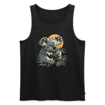Koala Cute Koala Bear - Men's Premium Organic Tank Top - black - Front - AI Model Male 178 light (178cm)