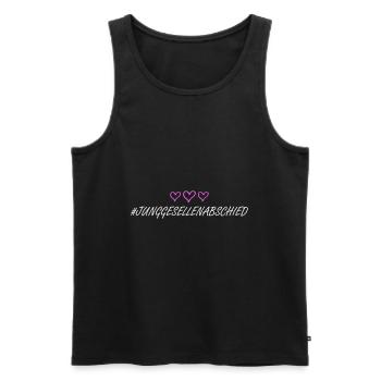 Enterrement de vie de garçon coeur - Débardeur bio Premium Homme - noir - Devant - Michal (187cm)