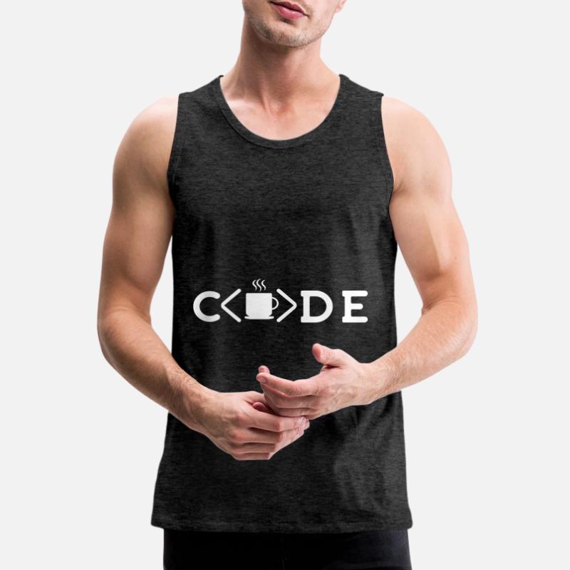 Java Developer Custom Coffee Men's Premium Organic Tank Top