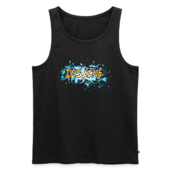 Insaine - Männer Premium Bio Tank Top - Schwarz - Vorne - Michal (187cm)