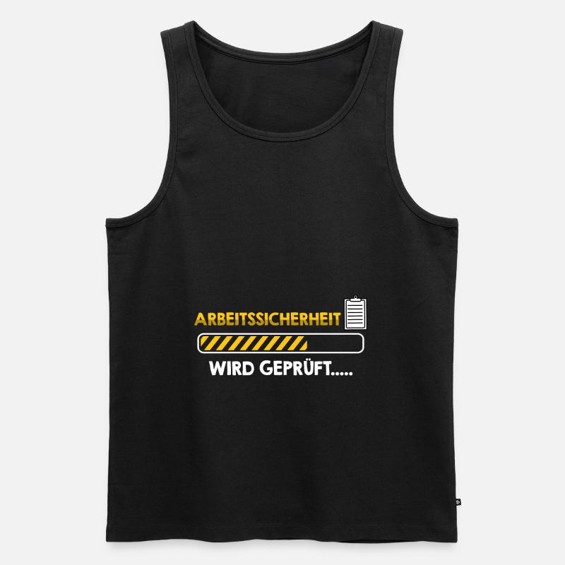 Fachkraft Arbeitssicherheit Ladebalken - Männer Premium Bio Tank Top - Schwarz