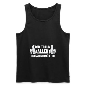 Schwiegermutter Traum Schwiegersohn - Männer Premium Bio Tank Top - Schwarz - Vorne - Michal (187cm)