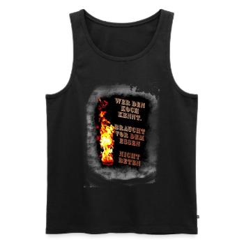 gastro life - Männer Premium Bio Tank Top - Schwarz - Vorne - Michal (187cm)
