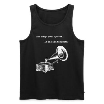 Sound system Good System - Men's Premium Organic Tank Top - black - Front - Michal (187cm)
