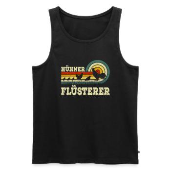Chicken Whisperer Agriculture Gockel Chicken Chickens - Men's Premium Organic Tank Top - black - Front - AI Model Male 178 light (178cm)