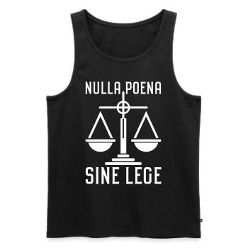 Latein Spruch Richter Nulla Poena Sine Lege - Männer Premium Bio Tank Top - Schwarz - Vorne - Michal (187cm)