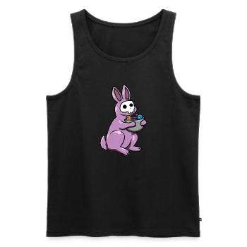 Gothic Rabbit Gothic Rabbit Gothic Easter Emo Goth - Men's Premium Organic Tank Top - black - Front - AI Model Male 178 light (178cm)