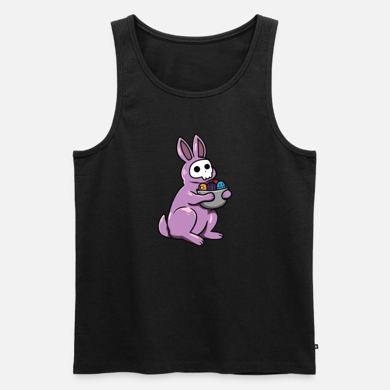 Gothic Rabbit Gothic Rabbit Gothic Easter Emo Goth - Men's Premium Organic Tank Top - black