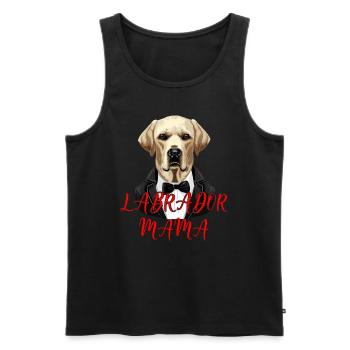 Labrador Retriever MAMA Art Lab dog Puppy - Men's Premium Organic Tank Top - black - Front - Michal (187cm)