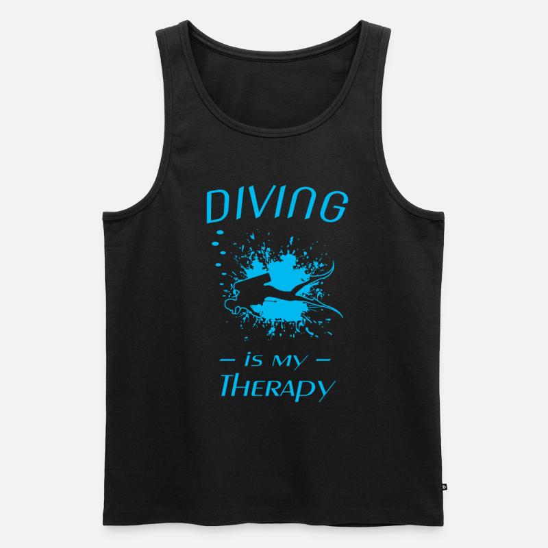 diving, tauchen, scuba diver - Männer Premium Bio Tank Top - Schwarz