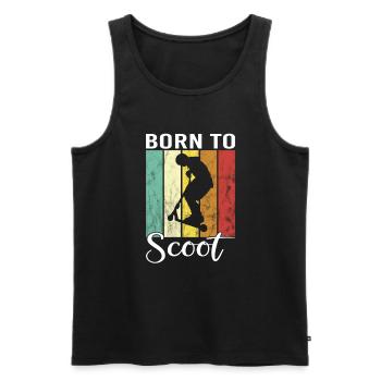 Born to Scoot Stunt Scooter Trick Scooter Scooter - Men's Premium Organic Tank Top - black - Front - AI Model Male 178 light (178cm)