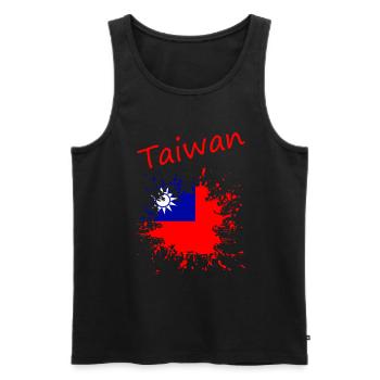 Taiwan - Männer Premium Bio Tank Top - Schwarz - Vorne - Michal (187cm)