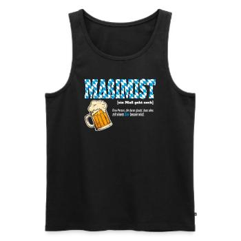 Maßimist ein Maß geht noch - Männer Premium Bio Tank Top - Schwarz - Vorne - Michal (187cm)