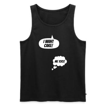 Womens New Mom Mum Announcement Pregnancy Parents - Men's Premium Organic Tank Top - black - Front - AI Model Male 178 light (178cm)