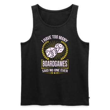 Ich habe zu viele Brettspiele - Brettspiele Geschenk - Männer Premium Bio Tank Top - Schwarz - Vorne - AI Model Male 178 light (178cm)