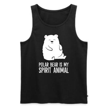 Polar Bear Is My Spirit Animal Funny Polar Bear - Men's Premium Organic Tank Top - black - Front - Michal (187cm)