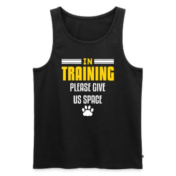 Mens Funny Pet Animal Dogs Training Quote For A Do - Men's Premium Organic Tank Top - black - Front - Michal (187cm)