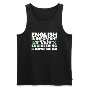 Funny Engineer Design For Men Women Engineering Lo - Men's Premium Organic Tank Top - black - Front - Michal (187cm)