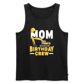 Bau Geburtstagsfeier Bagger Mama Geburtstag Cr - Männer Premium Bio Tank Top - Schwarz - Vorne - Michal (187cm)