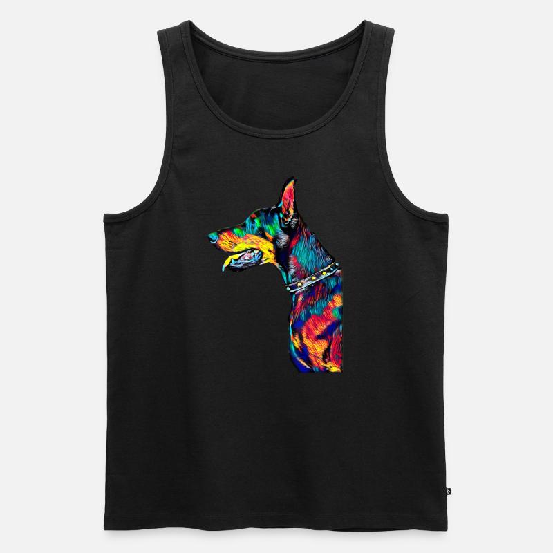 Dobermann - Männer Premium Bio Tank Top - Schwarz