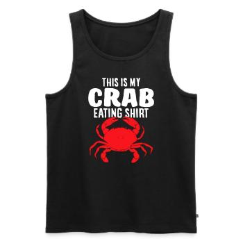 Homard Amateur de fruits de mer Manger des crabes Ceci est mon crabe - Débardeur bio Premium Homme - noir - Devant - Michal (187cm)