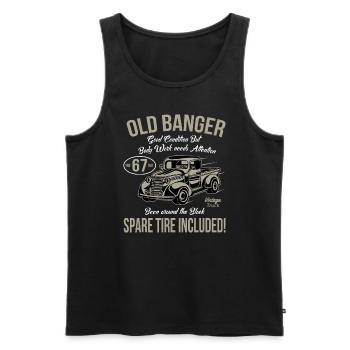 67th Birthday Vintage Old Banger 67 Years Old Men - Men's Premium Organic Tank Top - black - Front - AI Model Male 178 light (178cm)