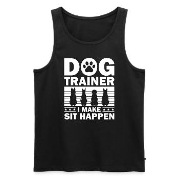 Cooler Hundetrainer für Männer Frauen Hundetraining Agilit - Männer Premium Bio Tank Top - Schwarz - Vorne - AI Model Male 178 light (178cm)