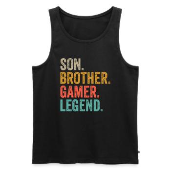 Spielgeschenke für Teenager Jungen 8-16 Jahre alt Christus - Männer Premium Bio Tank Top - Schwarz - Vorne - Michal (187cm)