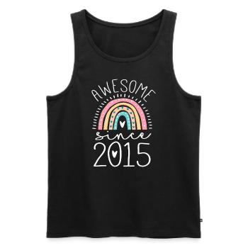 Génial depuis 2015 7e anniversaire Rainbow Gifts Born - Débardeur bio Premium Homme - noir - Devant - Michal (187cm)