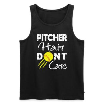 Funny Softball Game Player Sports Lover Gift For W - Men's Premium Organic Tank Top - black - Front - Michal (187cm)