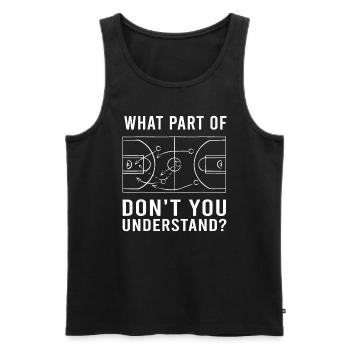 Funny Basketball Coach For Men Women Tactic Diagra - Men's Premium Organic Tank Top - black - Front - Michal (187cm)