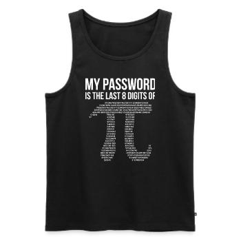 Mein Passwort sind die letzten 8 Ziffern von Pi - Männer Premium Bio Tank Top - Schwarz - Vorne - AI Model Male 178 light (178cm)
