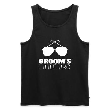 Frère du marié Cadeaux pour mariage Famille Groo - Débardeur bio Premium Homme - noir - Devant - Michal (187cm)
