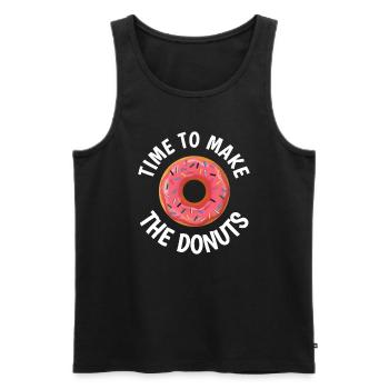 Zeit, die Donuts zu machen - Männer Premium Bio Tank Top - Schwarz - Vorne - Michal (187cm)