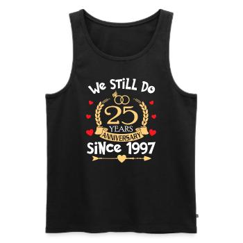 25th Wedding Anniversary We Still Do 25 Year Since - Men's Premium Organic Tank Top - black - Front - Michal (187cm)