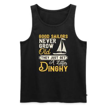 Good Sailors Never Grow Old - Sailing Sailboat Sai - Men's Premium Organic Tank Top - black - Front - Michal (187cm)