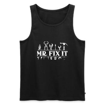 Mens Mr. Fix It for a Handyman Craftsman - Men's Premium Organic Tank Top - black - Front - Michal (187cm)