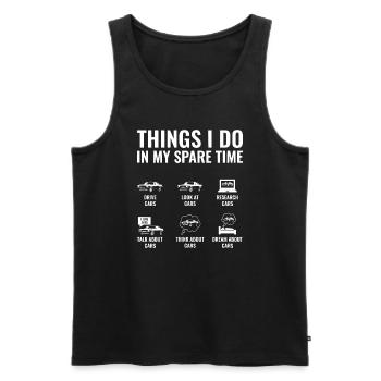 Kann Autoteile kaufen lustige Auto Typ Auto Lover Auto Mec - Männer Premium Bio Tank Top - Schwarz - Vorne - AI Model Male 178 light (178cm)