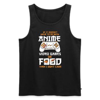 Anime Jeux vidéo Food Sushi Gaming, Otaku Gift An - Débardeur bio Premium Homme - noir - Devant - AI Model Male 178 light (178cm)