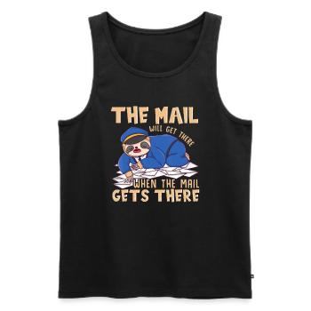 Sloth Mail kommt an - lustige Postangestelltenpost c - Männer Premium Bio Tank Top - Schwarz - Vorne - Michal (187cm)