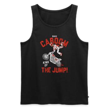 Pixar 4 Duke Caboom Der König des Springens - Männer Premium Bio Tank Top - Schwarz - Vorne - AI Model Male 178 light (178cm)