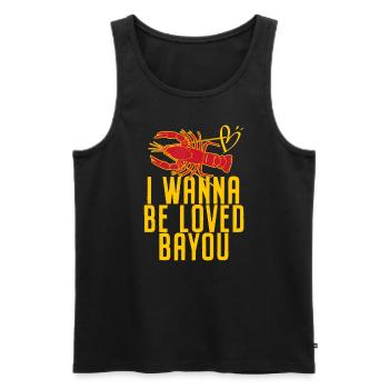 Écrevisse Je veux être aimé Bayou Écrevisse Écrevisse - Débardeur bio Premium Homme - noir - Devant - AI Model Male 178 light (178cm)